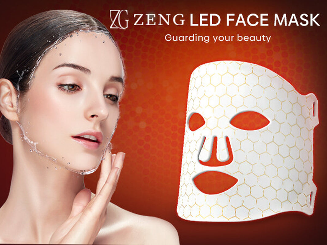 NIR & Red Light Therapy Mask for Face, Rechargeable LED Face Mask Light Therapy