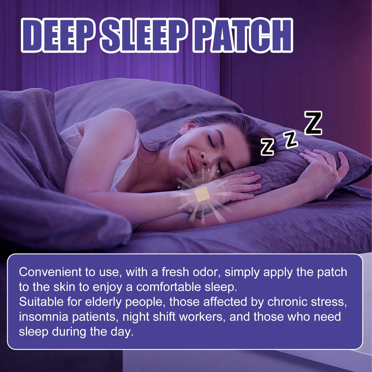 Sleep Patches Insomnia Treatment Relieve Headache Decompression Neurasthenia Soothing Plasters Body Relaxing Help Sleeping Patch