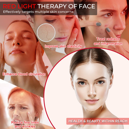 NIR & Red Light Therapy Mask for Face, Rechargeable LED Face Mask Light Therapy
